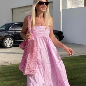 Zara Dress pink size larga in popeline